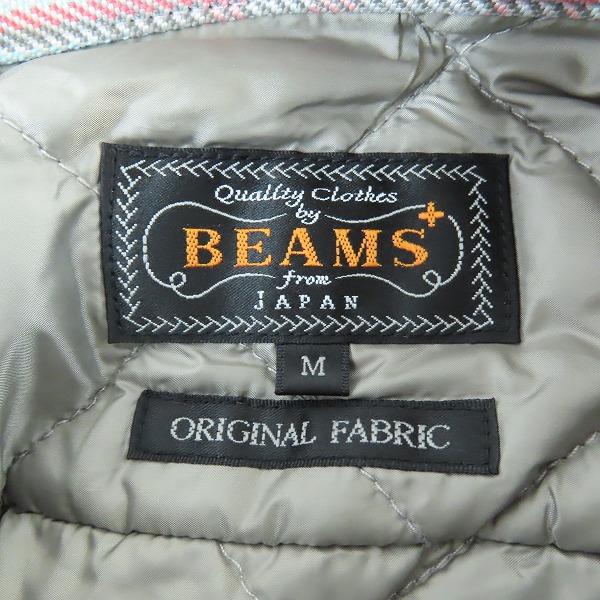 実際に弊社で買取させて頂いたBEAMS PLUS/ビームスプラス シャンブレーチェック オープンカラー キルト シャツブルゾン 38-18-0389-791/Mの画像 2枚目