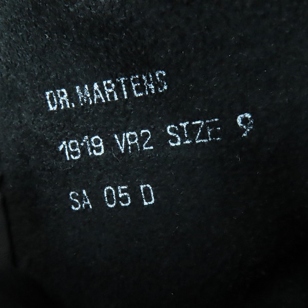 実際に弊社で買取させて頂いたDr.Martens/ドクターマーチン スチールトゥ/10ホールブーツ/BOOTS ブラック 1919 VR2/9の画像 5枚目