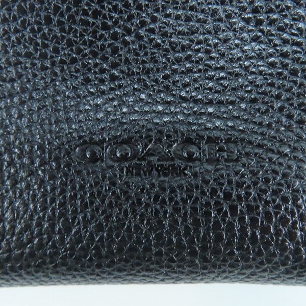 実際に弊社で買取させて頂いたCOACH/コーチ レザー セカンドバッグ クラッチバッグ/ポーチブラック F28614の画像 5枚目