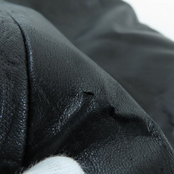 実際に弊社で買取させて頂いたETRO/エトロ ラムレザー切替/襟下ペイズリー柄 中綿キルティングジャケット Sの画像 7枚目