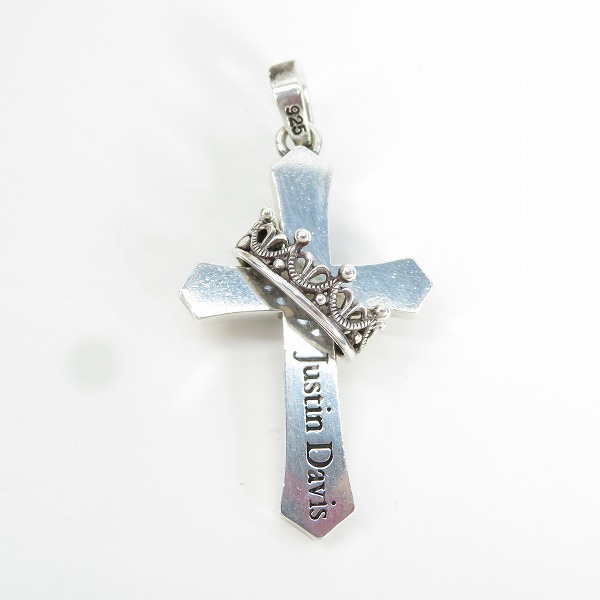 実際に弊社で買取させて頂いた【ギャラ付き】Justin Davis/ジャスティンデイビス Cross With Crown/クロスウィズクラウン ペンダント SPJ122-1の画像 5枚目