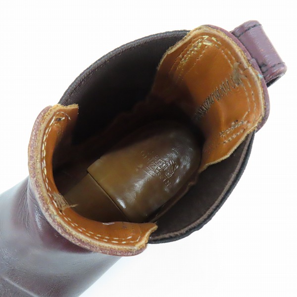 実際に弊社で買取させて頂いたREDWING/レッドウィング Mil-1 Congress Boots/ミルワン コングレス サイドゴア ブーツ ブラックチェリー 9077/8Dの画像 4枚目