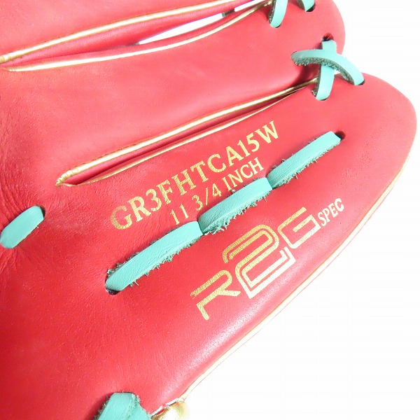 実際に弊社で買取させて頂いたRawlings/ローリングス 投手ピッチャー用 軟式用グローブ GR3FHTCA15Wの画像 5枚目
