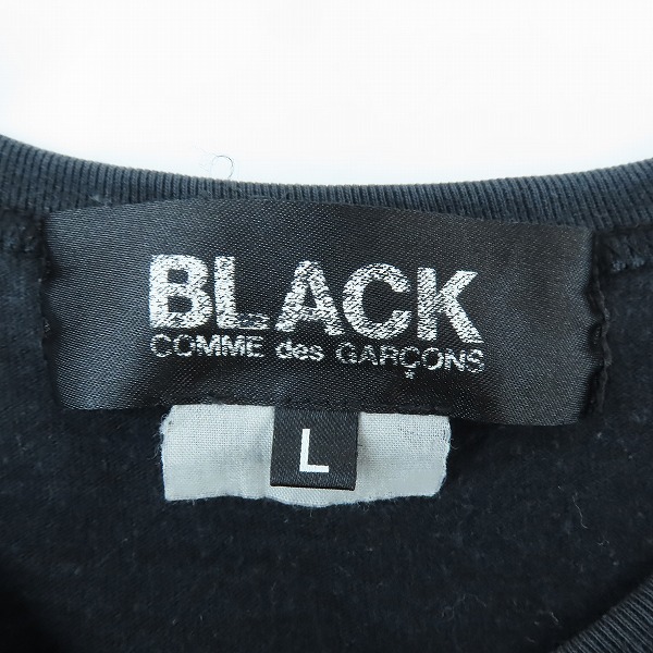 実際に弊社で買取させて頂いたBLACK COMME des GARCONS/ブラックコムデギャルソン プリント Tシャツ Lの画像 2枚目