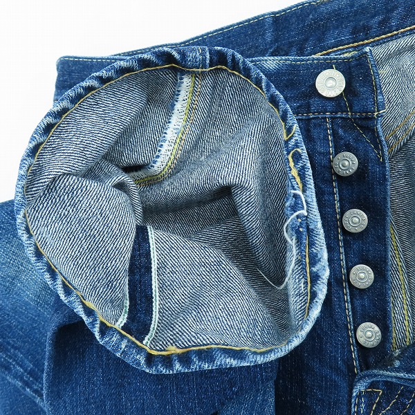 実際に弊社で買取させて頂いたSUGAR CANE/シュガーケーン 3rdモデル 98刻印 革パッチ デニムパンツの画像 3枚目