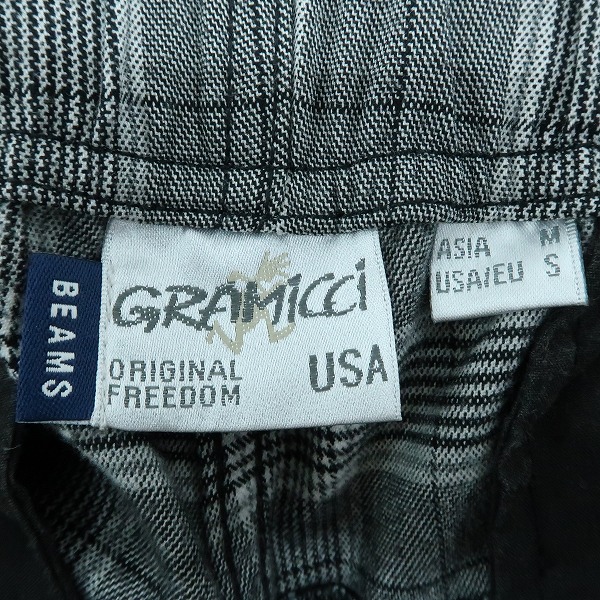 実際に弊社で買取させて頂いた(2)GRAMICCI/グラミチ BEAMS別注 チェック柄 ユーティリティパンツ グレー GMP-19F1183 /Mの画像 2枚目