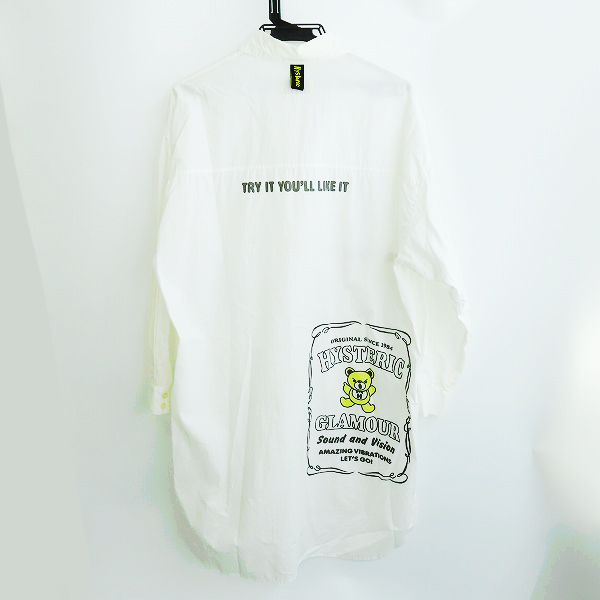 実際に弊社で買取させて頂いたHYSTERIC GLAMOUR/ヒステリックグラマー  ヒスベアー 長袖ロングシャツ 01221AO05/Fの画像 1枚目