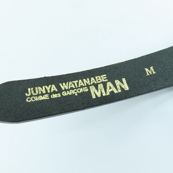 実際に弊社で買取させて頂いたJUNYA WATANABE COMME des GARCONS/ジュンヤワタナベコムデギャルソン スタッズ レザーベルト WT-IC303/Mの画像 4枚目