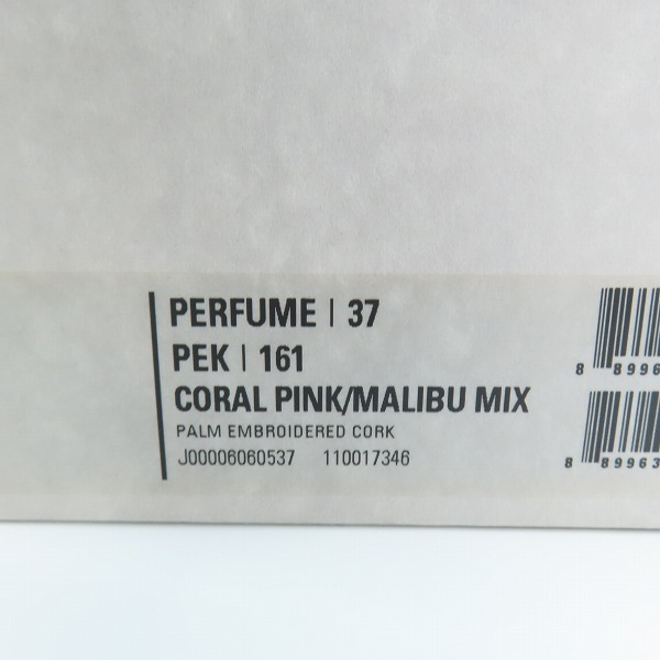 実際に弊社で買取させて頂いたJIMMY CHOO/ジミーチュウ コルク ステッチ ヒールサンダル PERFUME/37の画像 9枚目