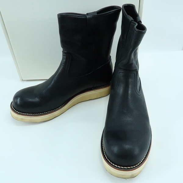 実際に弊社で買取させて頂いたKAZUYUKI KUMAGAI ATTACHMENT/カズユキクマガイ アタッチメント レザー ブーツ ブラック AA12-405/41