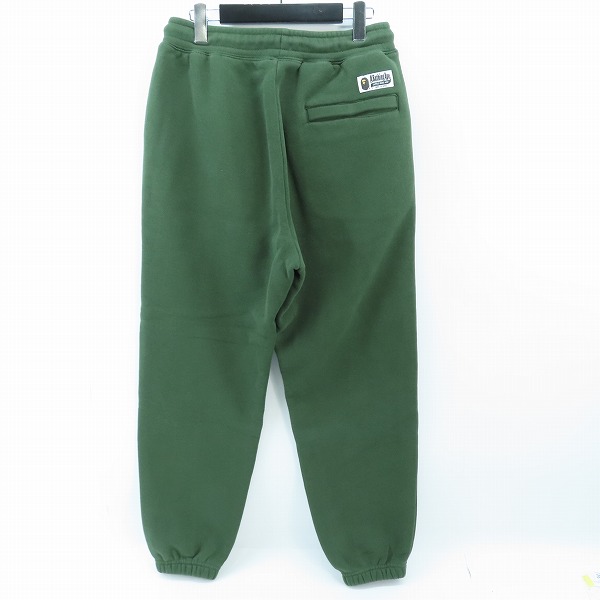 実際に弊社で買取させて頂いたA BATHING APE/アベイシングエイプ COLLEGE BADGES/カレッジデザイン スウェットパンツ グリーン Sの画像 1枚目