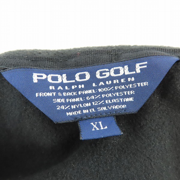 実際に弊社で買取させて頂いたPOLO GOLF×Titleist/ポロゴルフ×タイトリスト 胸刺繍 フリースジャケット ブラック XLの画像 2枚目