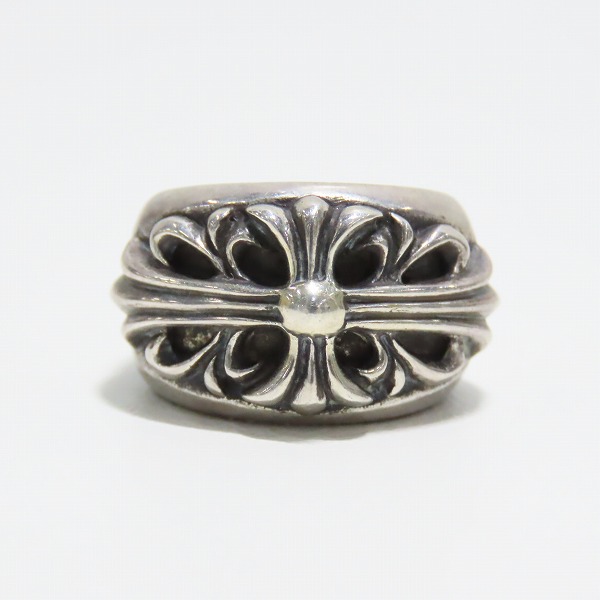 実際に弊社で買取させて頂いたCHROME HEARTS/クロムハーツ フローラルクロスリング/8号の画像 1枚目