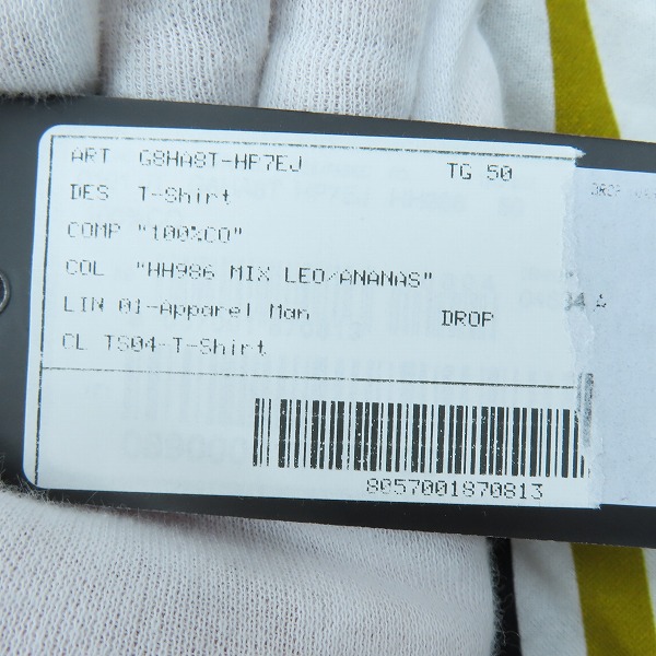 実際に弊社で買取させて頂いた【未使用】Dolce & Gabbana/ドルチェ&ガッバーナ ヒョウ柄半袖Tシャツ G8HA8T/50の画像 5枚目