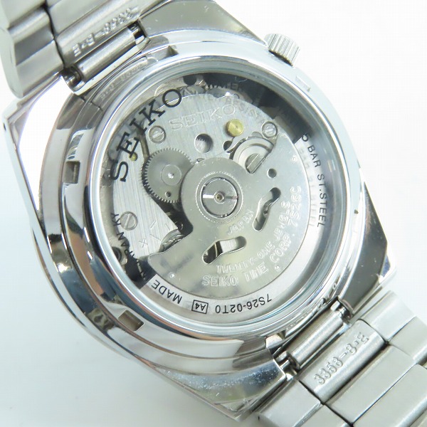 実際に弊社で買取させて頂いたSEIKO/セイコー 裏スケ 自動巻き 腕時計 7S26-02T0の画像 4枚目