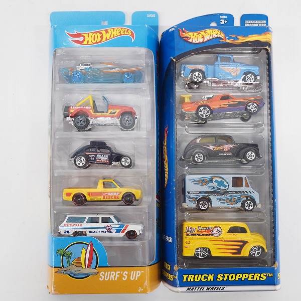 実際に弊社で買取させて頂いた【未開封】Hot Wheels/ホットウィール SURF'S UP 5-PACK ’64 /TRUCK STOPPER GIFT PACK ミニカー 2点セット