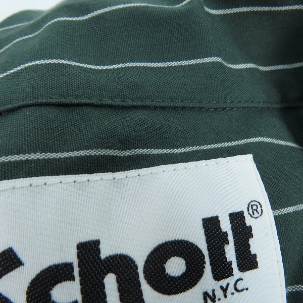 実際に弊社で買取させて頂いたSchott/ショット ストライプワークシャツ 782-2220006/Lの画像 6枚目