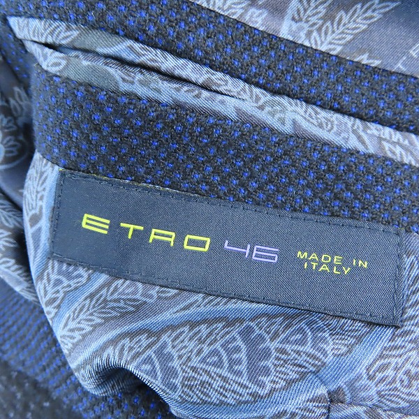 実際に弊社で買取させて頂いたETRO/エトロ 裏地総柄 ウール/シルク混 テーラードジャケット /46の画像 2枚目