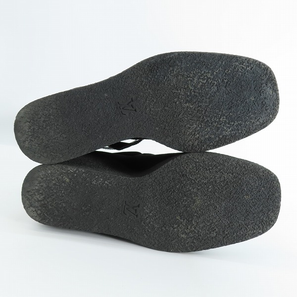 実際に弊社で買取させて頂いたLouis Vuitton/ルイヴィトンレディース ロゴ型押しベルト スウェード ショートブーツ NL0165  /36.5の画像 2枚目