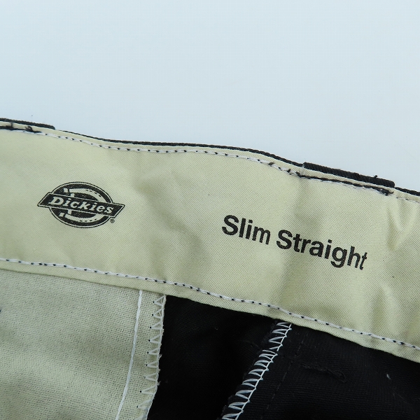 実際に弊社で買取させて頂いた【未使用】Dickies/ディッキーズ SLIM STRAIGHT パンツ ブラック/30×30の画像 3枚目