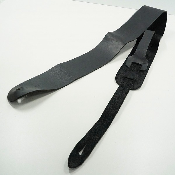 実際に弊社で買取させて頂いた【ノーブランド扱い】 レザー調 ストラップ ギターストラップ ベースストラップ ブラックの画像 1枚目