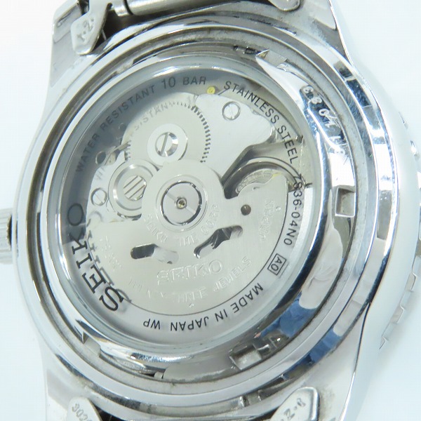 実際に弊社で買取させて頂いたSEIKO/セイコー 5/ファイブ SPORTS 裏スケ 自動巻き 腕時計 SNZH53JC/7S36-04N0の画像 4枚目