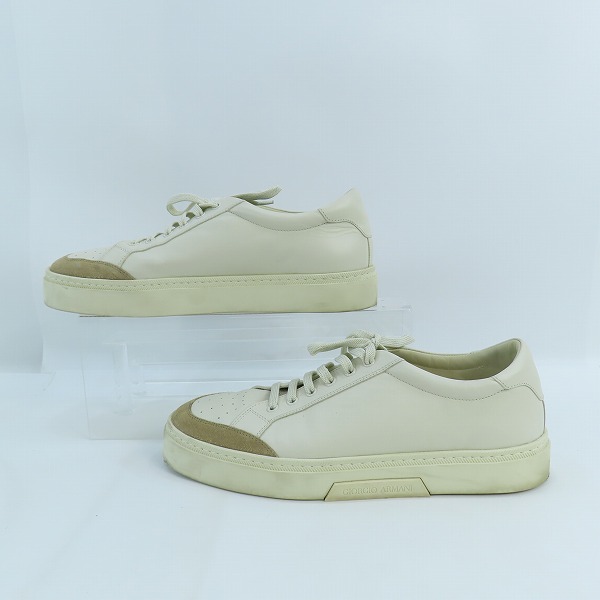 実際に弊社で買取させて頂いたEMPORIO ARMANI/エンポリオアルマーニ レザースニーカー X2X144 10の画像 3枚目