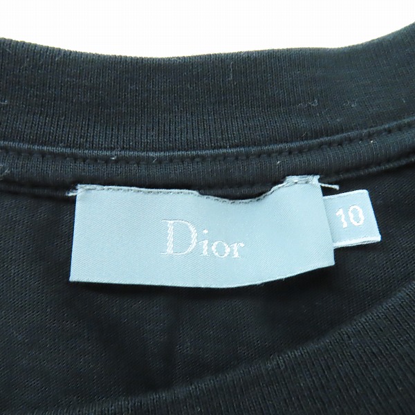 実際に弊社で買取させて頂いたDior×Raymond Pettibon/ディオール×レイモンドペティボン ロゴ 刺繍 Tシャツ ブラック/10の画像 2枚目