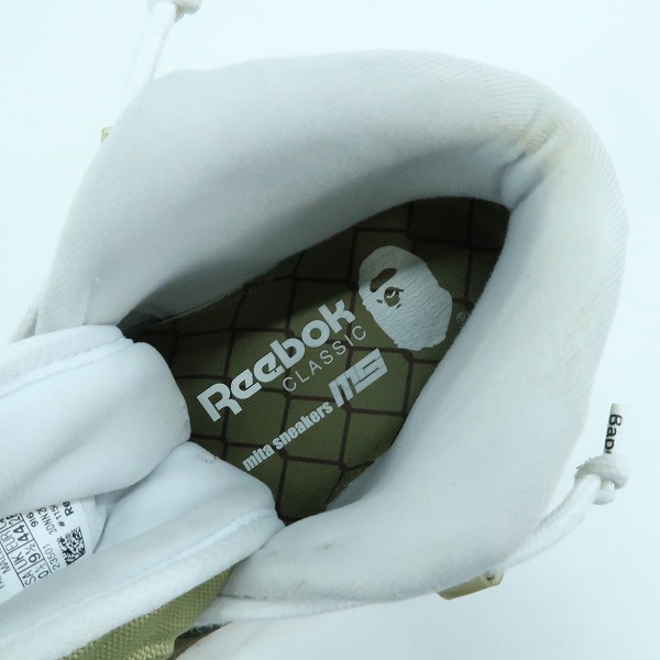 実際に弊社で買取させて頂いたA BATHING APE×mita sneakers×Reebok/アベイジングエイプ×ミタスニーカーズ×リーボック クエスチョン ミッド BD4232/28.5の画像 4枚目