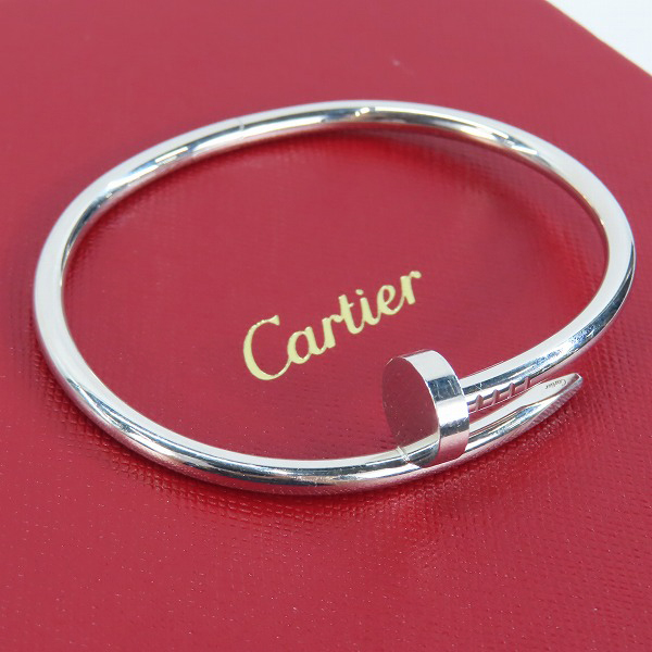 実際に弊社で買取させて頂いた【ギャラ付】Cartier/カルティエ 18KWG JUSTE UN CLOU/ジュストアンクル ブレスレット #17 CRB6048317