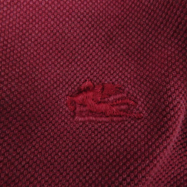 実際に弊社で買取させて頂いたETRO/エトロ 胸ロゴ刺繍 襟下ペイズリー柄半袖ポロシャツ XSの画像 3枚目