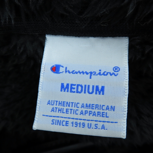 実際に弊社で買取させて頂いたchampion/チャンピオン ジップボアパーカー ブラック C8-N627/Mの画像 2枚目