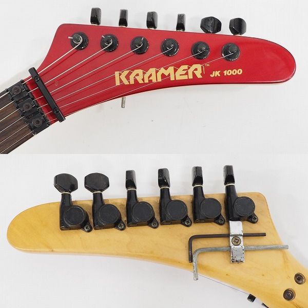 実際に弊社で買取させて頂いた★KRAMER/クレーマー JK-1000/JK1000 マッチングヘッド フロイドローズ搭載 エレキギター ソフトケース付の画像 2枚目