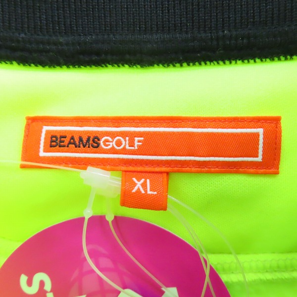 実際に弊社で買取させて頂いたBEAMS GOLF ORANGE LABEL/ビームスゴルフオレンジレーベル 襟ロゴ 裏フリース プルオーバーシャツ 82-13-0014-444/XLの画像 4枚目