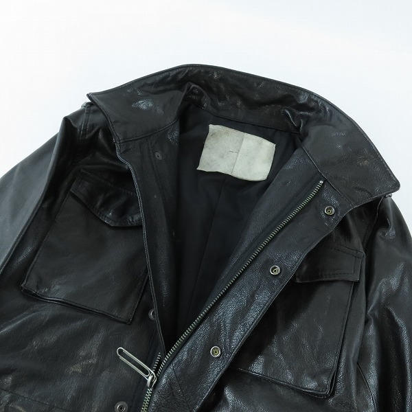 実際に弊社で買取させて頂いたDavit MEURSAULT/ダヴィットモルソー ラム レザー ミリタリージャケット 10-8C-4016/Mの画像 2枚目