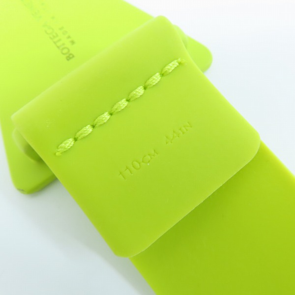 実際に弊社で買取させて頂いたBOTTEGA VENETA/ボッテガヴェネタ トライアングルラバーベルト ライトグリーン系 702028の画像 4枚目