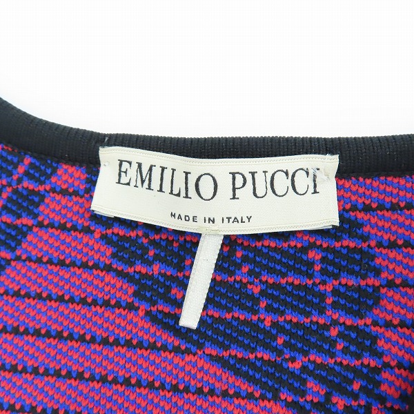 実際に弊社で買取させて頂いたEMILIO PUCCI/エミリオプッチ 総柄 パイピング コート/XSの画像 4枚目