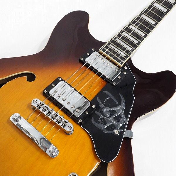 実際に弊社で買取させて頂いた★【美品】Grote Guitar/グロート GRWB-VS35 Vintage Sunburst セミアコ 335タイプ エレキギター ソフトケース付の画像 6枚目