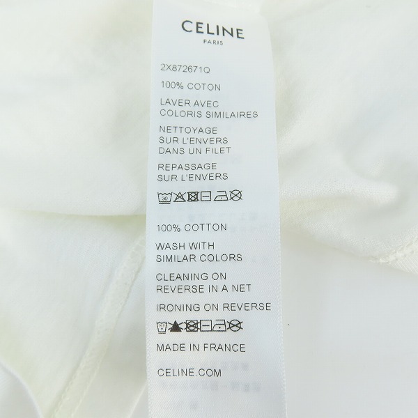 実際に弊社で買取させて頂いた【JPタグ】CELINE/セリーヌ 22SS トリオンフ フロントロゴプリント 半袖Tシャツ カットソー 2X872671Q/Sの画像 4枚目