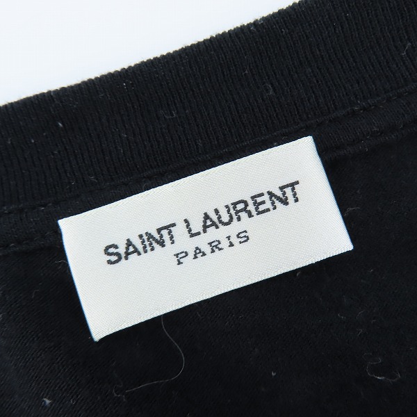実際に弊社で買取させて頂いた【JPタグ】SAINT LAURENT PARIS/サンローランパリ ユニバーシティプリントTシャツ 466895 YB1EH/Mの画像 2枚目