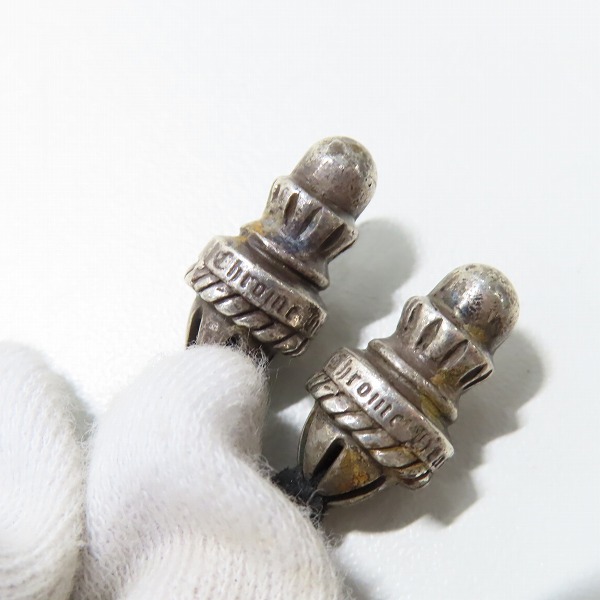 実際に弊社で買取させて頂いたCHROME HEARTS/クロムハーツ クリンプト スモールCHクロスペンダント w/レザーブレード の画像 4枚目