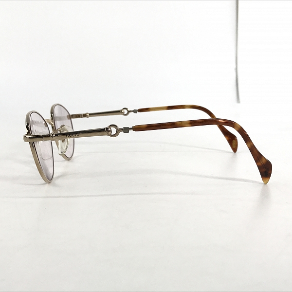 実際に弊社で買取させて頂いたGUCCI/グッチ 眼鏡/メガネフレーム/アイウェア ゴールドフレームの画像 1枚目