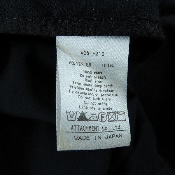 実際に弊社で買取させて頂いたATTACHMENT/アタッチメント Peストレッチタフタテーラードコート AC61-210/1の画像 4枚目