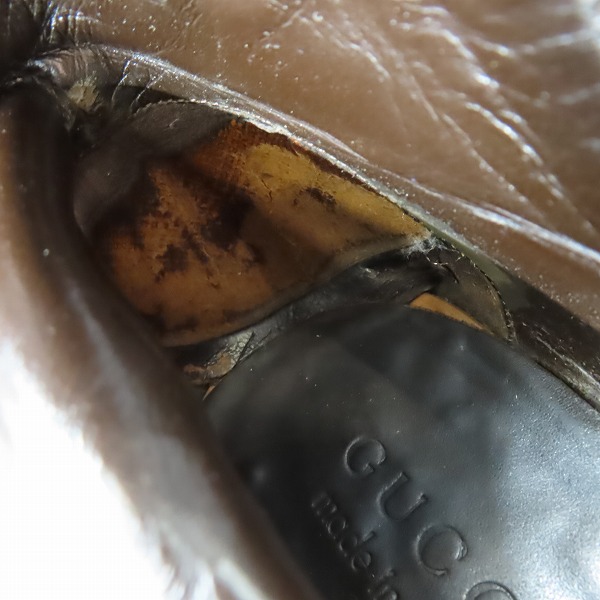 実際に弊社で買取させて頂いたGUCCI/グッチ レザー ブーツ サイドジップ/38の画像 6枚目