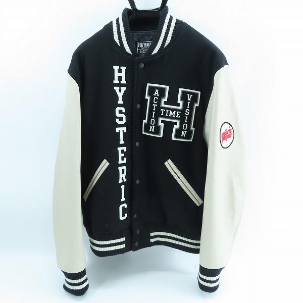 実際に弊社で買取させて頂いたHYSTERIC GLAMOUR/ヒステリックグラマー SEE NO EVIL 刺繍 ヴァーシティ スタジアムジャケット 02223AB09/L