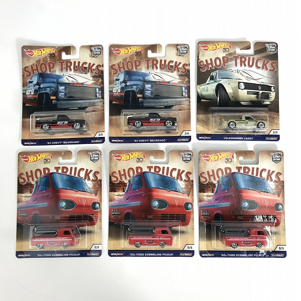 実際に弊社で買取させて頂いた【おまとめ/未開封】Hot Wheels/ホットウィール SHOP TRUCKS VOLKSWAGEN CADDY/'83 CHEVY SILVERADO 他