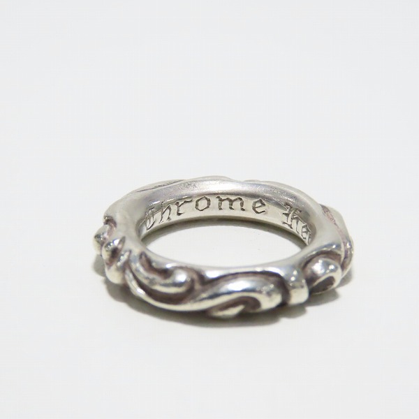 実際に弊社で買取させて頂いたCHROME HEARTS/クロムハーツ SCRL BAND/スクロールバンド リング/10-10.5号の画像 6枚目