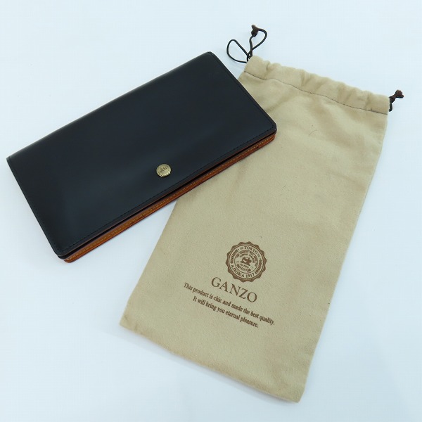実際に弊社で買取させて頂いたGANZO/ガンゾ 長財布 ロングウォレット ブライドルレザーの画像 9枚目