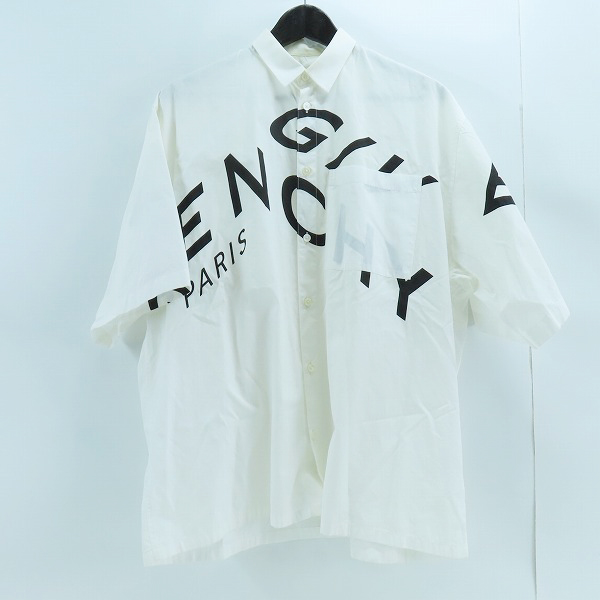 実際に弊社で買取させて頂いた【JPタグ】GIVENCHY/ジバンシィ 半袖シャツ ロゴプリント BM60L3109F/37