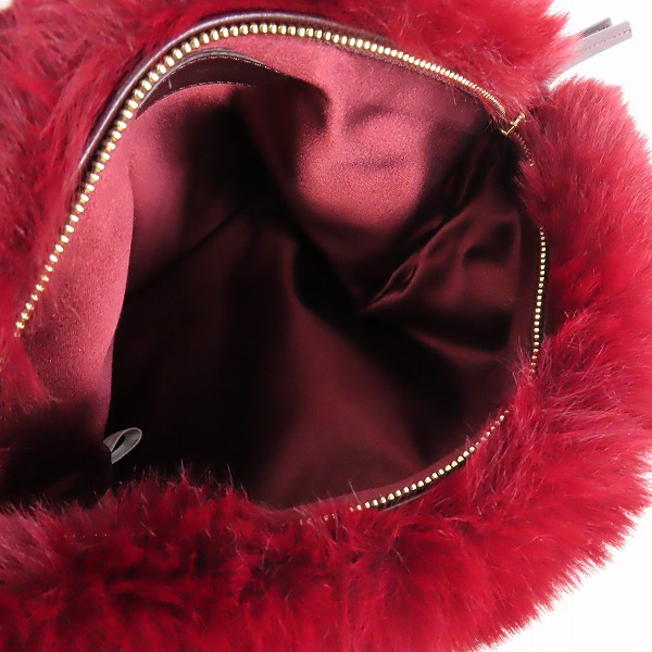 実際に弊社で買取させて頂いたJimmy Choo/ジミーチュウ CALLIE/キャリー ファー チェーン ハンドバッグの画像 4枚目